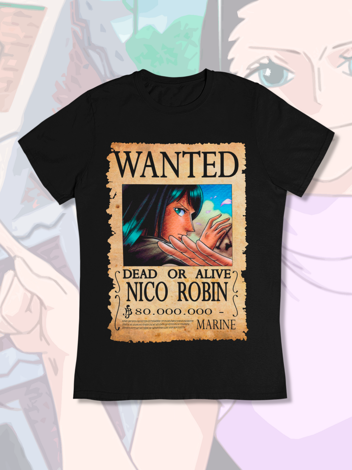 Polera One Piece: Nico Robin - Wanted