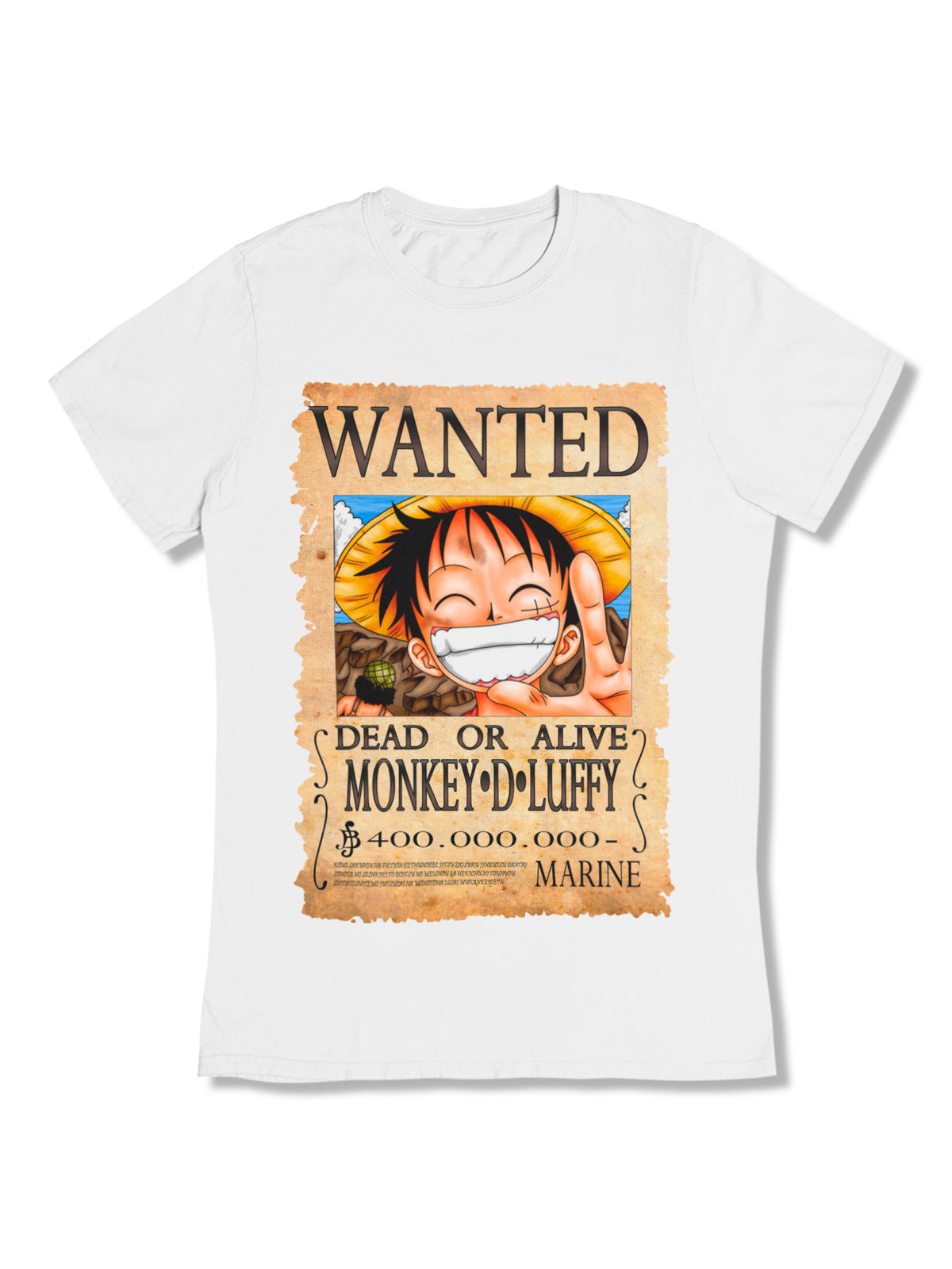 Polera One Piece: Luffy - Wanted